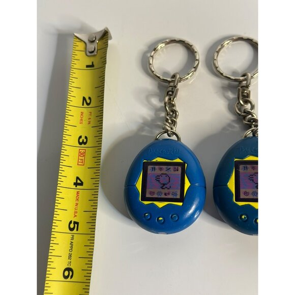 VTG 1997 McDonald’s Tamagotchi Blue Keychain Toy | Retro Pet Set-of-2 - Picture 4 of 4